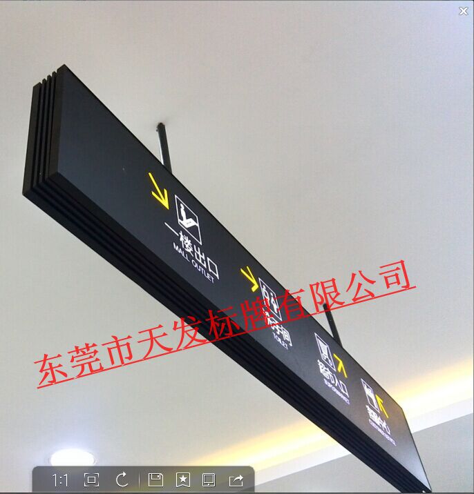 商场挂式指引灯箱